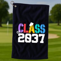 Class Of 2037 Grow With Me First Day Of School Graduation V Golf Towel