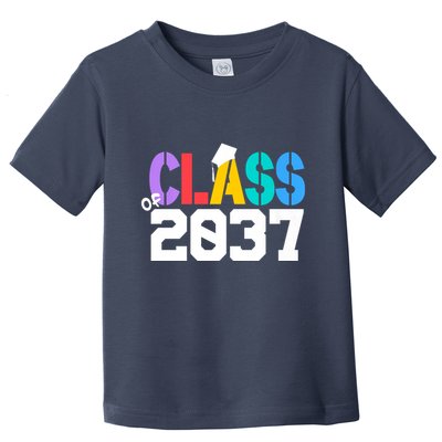 Class Of 2037 Grow With Me First Day Of School Graduation V Toddler T-Shirt