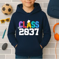 Class Of 2037 Grow With Me First Day Of School Graduation V Kids Hoodie