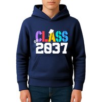 Class Of 2037 Grow With Me First Day Of School Graduation V Kids Hoodie