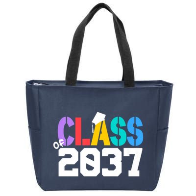Class Of 2037 Grow With Me First Day Of School Graduation V Zip Tote Bag