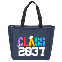 Class Of 2037 Grow With Me First Day Of School Graduation V Zip Tote Bag