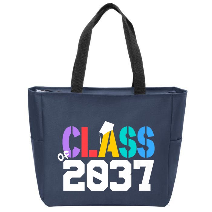 Class Of 2037 Grow With Me First Day Of School Graduation V Zip Tote Bag