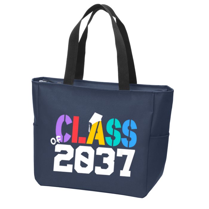 Class Of 2037 Grow With Me First Day Of School Graduation V Zip Tote Bag