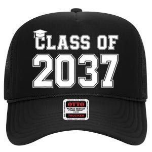 Class Of 2037 Pre K Grow With Me Graduation High Crown Mesh Back Trucker Hat