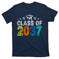 Class Of 2037 Grow With Me Prek To 12th Grade Handprint T-Shirt