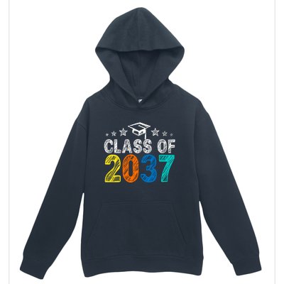 Class Of 2037 Grow With Me Prek To 12th Grade Handprint Urban Pullover Hoodie