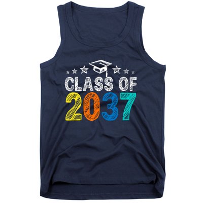 Class Of 2037 Grow With Me Prek To 12th Grade Handprint Tank Top