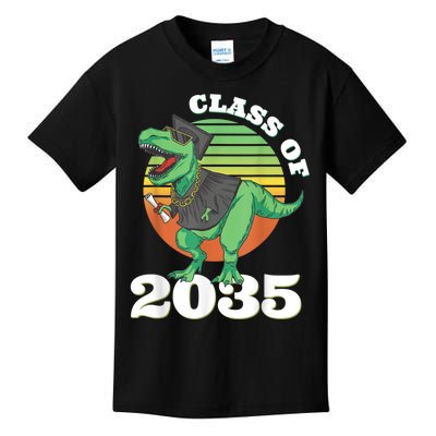 Class Of 2035 Kindergarten First Day Grow Me Trex Dinosaur Kids T-Shirt