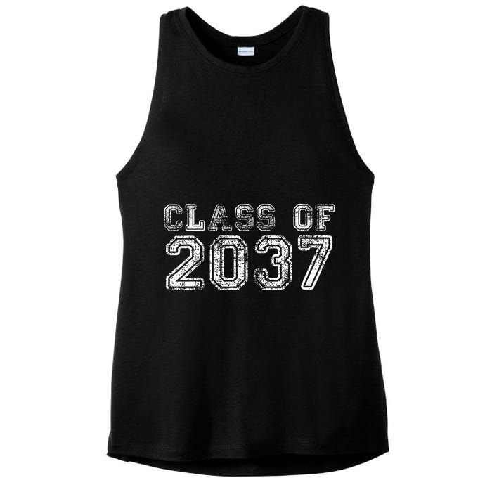 Class Of 2037 Grow With Me First Day Of School Graduation Ladies PosiCharge Tri-Blend Wicking Tank