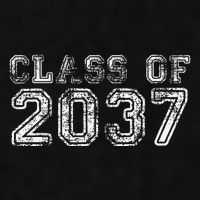 Class Of 2037 Grow With Me First Day Of School Graduation Ladies PosiCharge Tri-Blend Wicking Tank
