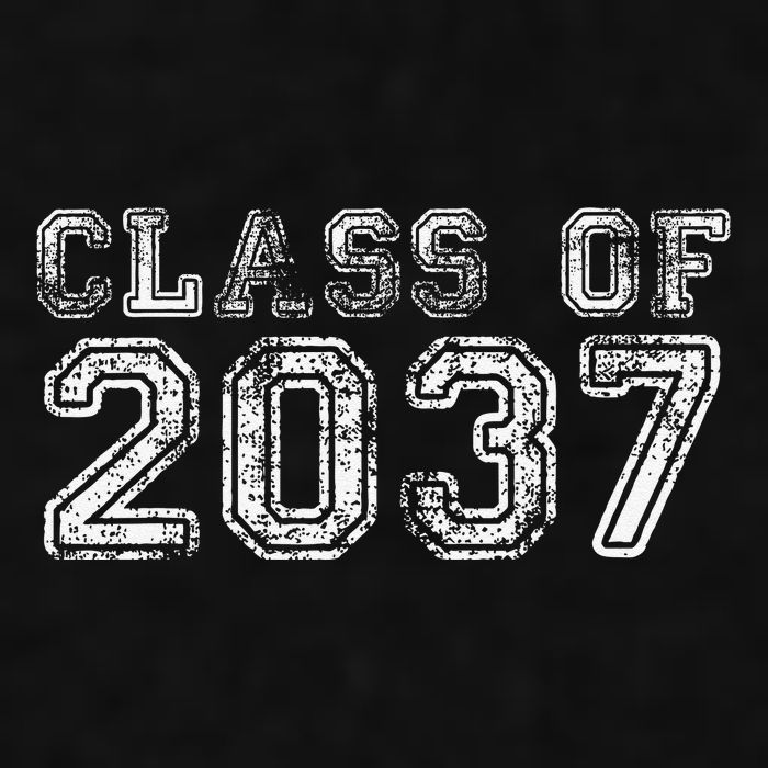 Class Of 2037 Grow With Me First Day Of School Graduation Ladies PosiCharge Tri-Blend Wicking Tank