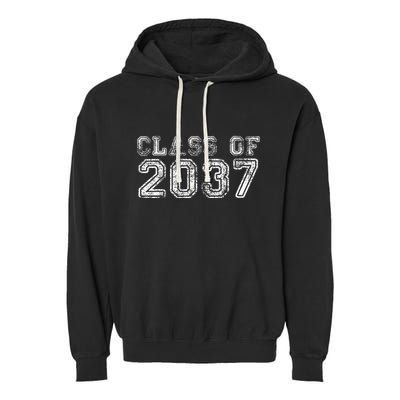 Class Of 2037 Grow With Me First Day Of School Graduation Garment-Dyed Fleece Hoodie