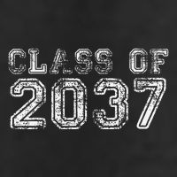 Class Of 2037 Grow With Me First Day Of School Graduation Garment-Dyed Fleece Hoodie