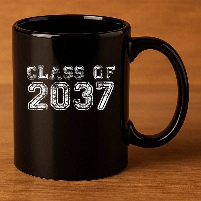 Class Of 2037 Grow With Me First Day Of School Graduation 11oz C Handle Ceramic Mug