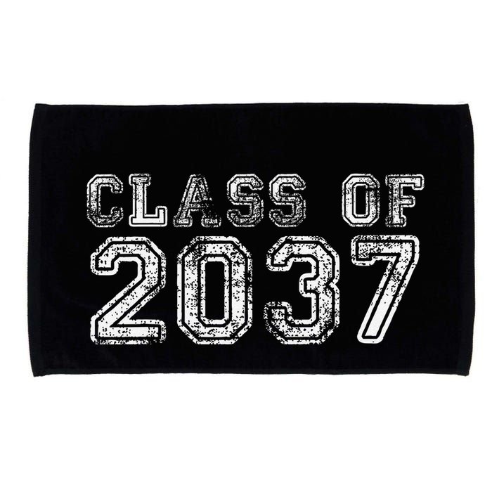 Class Of 2037 Grow With Me First Day Of School Graduation Microfiber Hand Towel