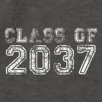 Class Of 2037 Grow With Me First Day Of School Graduation Vector Backpack