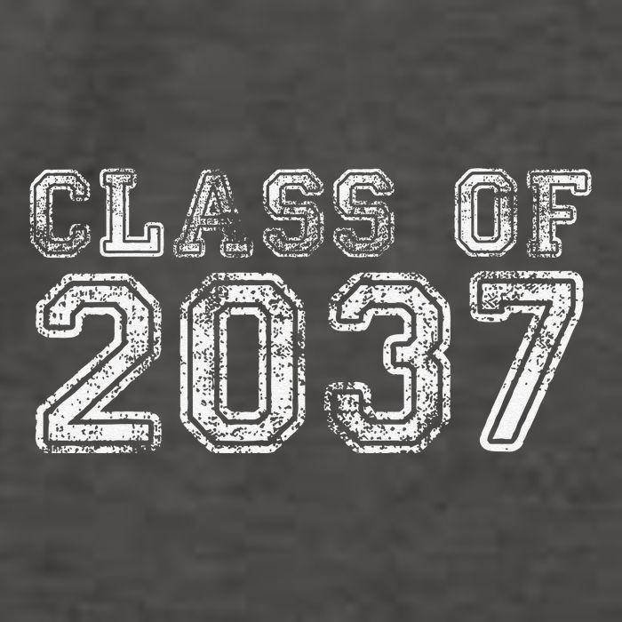 Class Of 2037 Grow With Me First Day Of School Graduation Vector Backpack