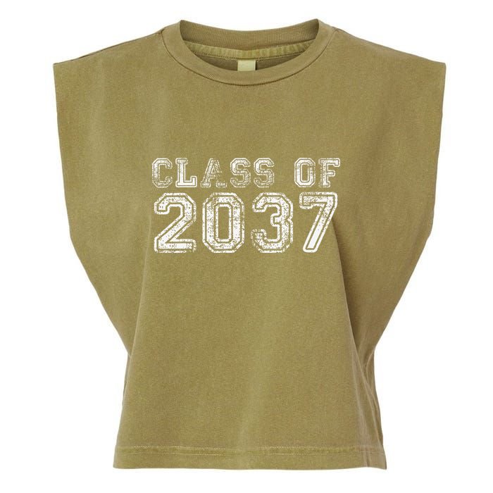 Class Of 2037 Grow With Me First Day Of School Graduation Garment-Dyed Women's Muscle Tee