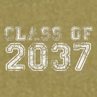 Class Of 2037 Grow With Me First Day Of School Graduation Garment-Dyed Women's Muscle Tee