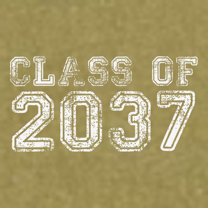 Class Of 2037 Grow With Me First Day Of School Graduation Garment-Dyed Women's Muscle Tee
