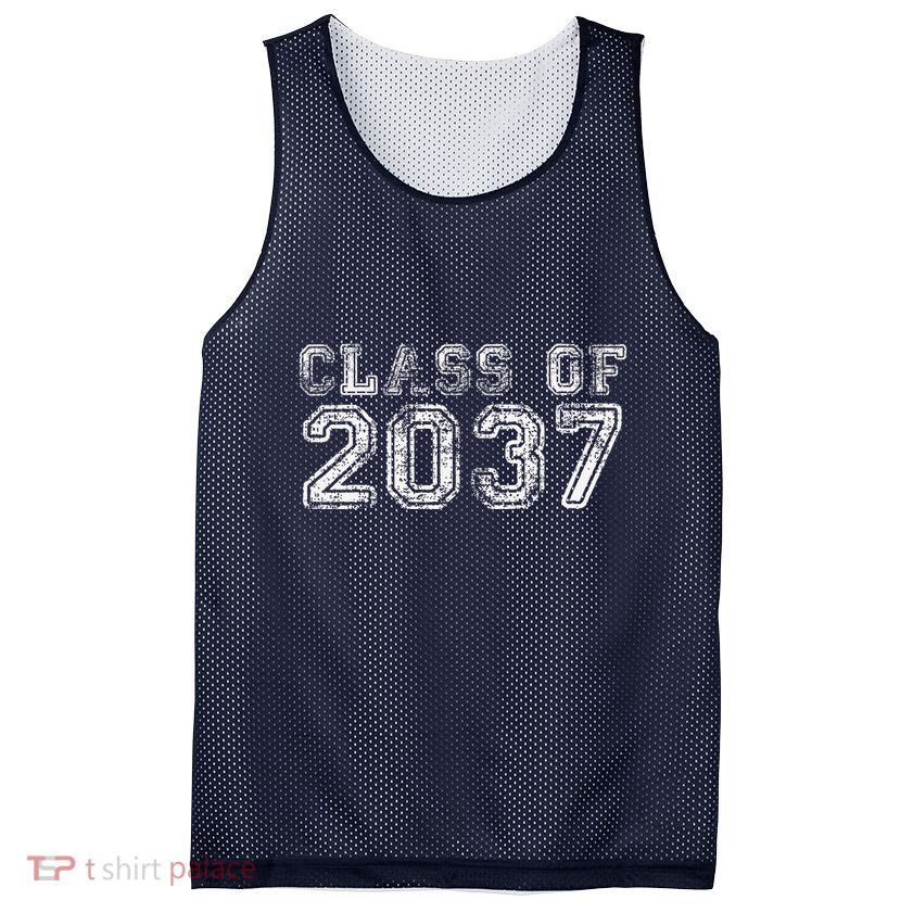 Class Of 2037 Grow With Me First Day Of School Graduation Mesh Reversible Basketball Jersey Tank