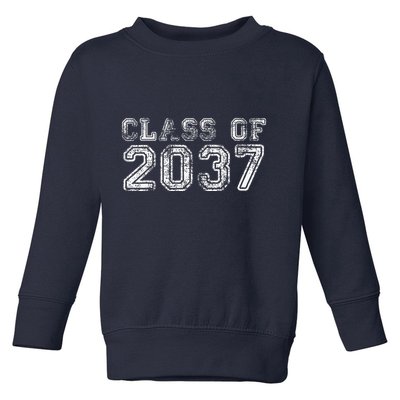 Class Of 2037 Grow With Me First Day Of School Graduation Toddler Sweatshirt