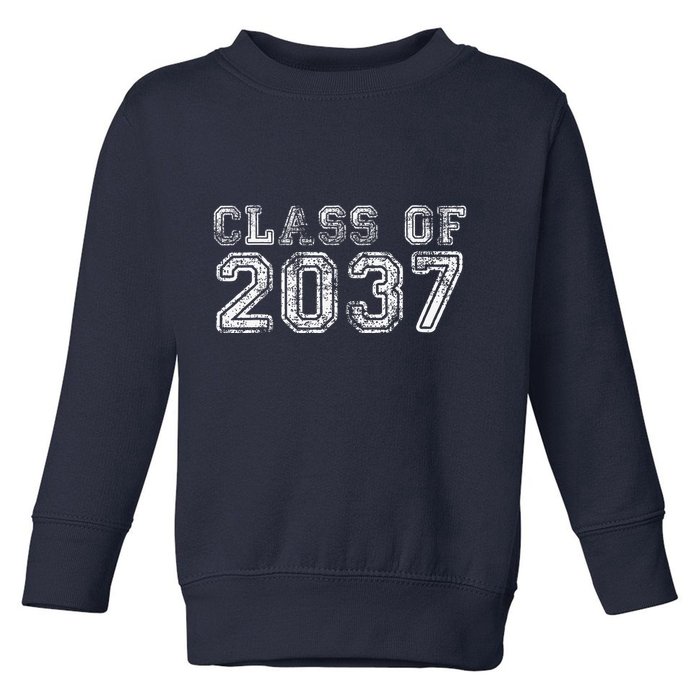 Class Of 2037 Grow With Me First Day Of School Graduation Toddler Sweatshirt