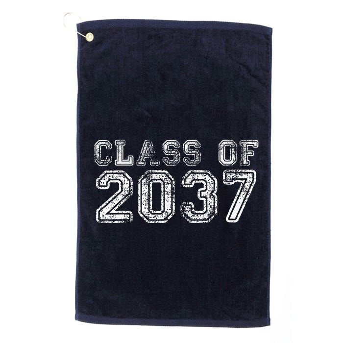 Class Of 2037 Grow With Me First Day Of School Graduation Golf Towel