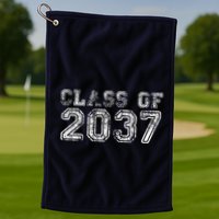 Class Of 2037 Grow With Me First Day Of School Graduation Golf Towel