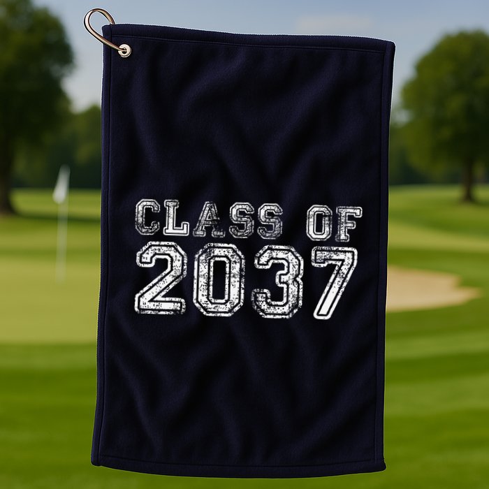 Class Of 2037 Grow With Me First Day Of School Graduation Golf Towel