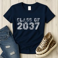 Class Of 2037 Grow With Me First Day Of School Graduation Womens T-Shirt