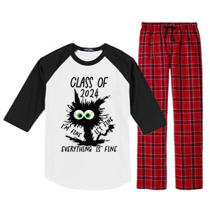 Class Of 2024 Funny Cute Raglan Sleeve Pajama Set