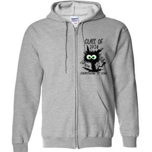 Class Of 2024 Funny Cute Full Zip Hoodie