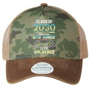 Class Of 2030 Gaming 6th Grade Level Unlocked Back To School Legacy Tie Dye Trucker Hat