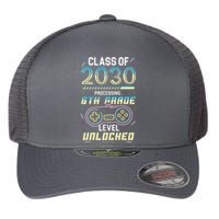 Class Of 2030 Gaming 6th Grade Level Unlocked Back To School Flexfit Unipanel Trucker Cap