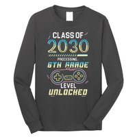 Class Of 2030 Gaming 6th Grade Level Unlocked Back To School Long Sleeve Shirt