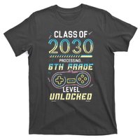 Class Of 2030 Gaming 6th Grade Level Unlocked Back To School T-Shirt