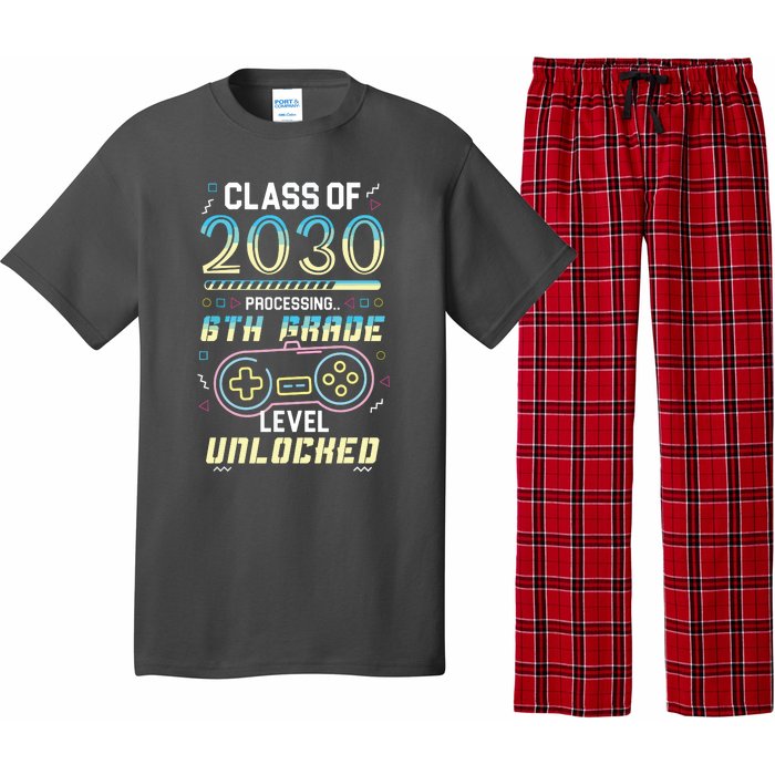 Class Of 2030 Gaming 6th Grade Level Unlocked Back To School Pajama Set