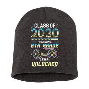 Class Of 2030 Gaming 6th Grade Level Unlocked Back To School Short Acrylic Beanie