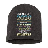 Class Of 2030 Gaming 6th Grade Level Unlocked Back To School Short Acrylic Beanie