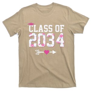 Class Of 2034 Grow With Me Graduation First Day Of School Gift T-Shirt