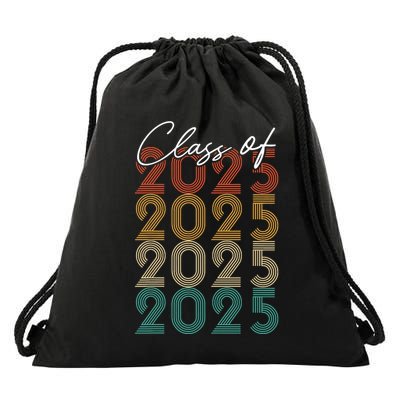 Class Of 2025 Vintage Senior 2025 Drawstring Bag