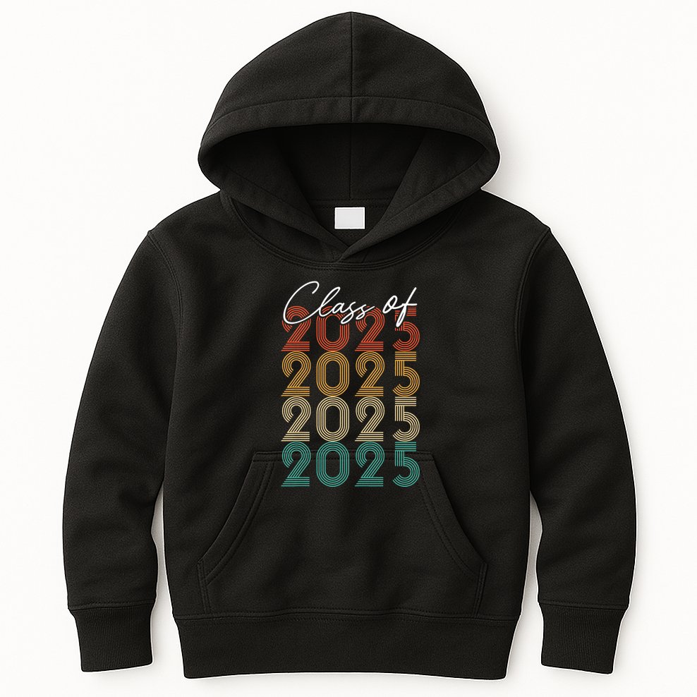 Class Of 2025 Vintage Senior 2025 Kids Hoodie