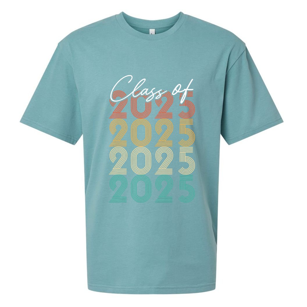 Class Of 2025 Vintage Senior 2025 Sueded Cloud Jersey T-Shirt