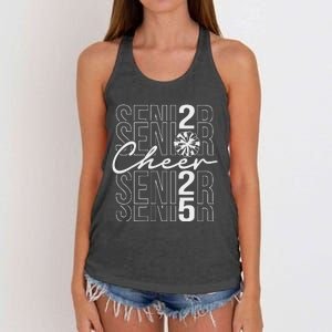 Class Of 2025 Senior Year Cheer Mom Senior 2025 Women's Knotted Racerback Tank