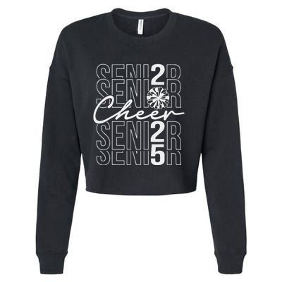 Class Of 2025 Senior Year Cheer Mom Senior 2025 Cropped Pullover Crew