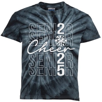 Class Of 2025 Senior Year Cheer Mom Senior 2025 Kids Tie-Dye T-Shirt