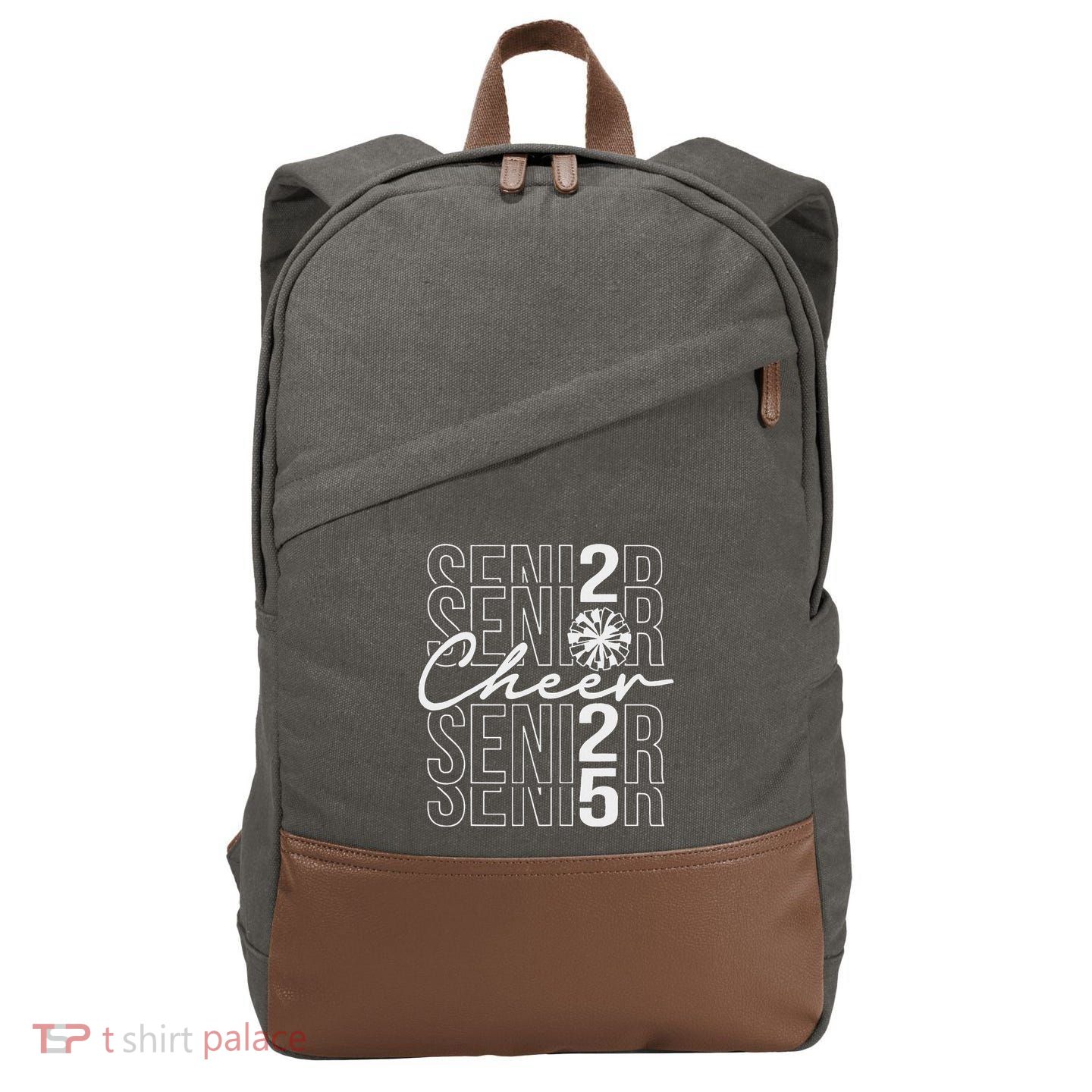 Class Of 2025 Senior Year Cheer Mom Senior 2025 Cotton Canvas Backpack