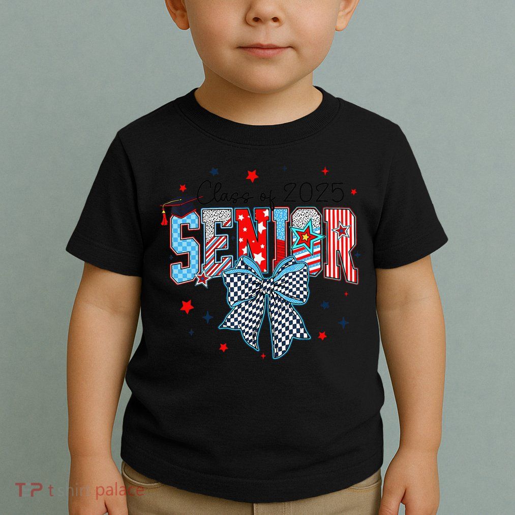 Class Of 2025 Coquette Senior 2025 Graduation Back To Toddler T-Shirt